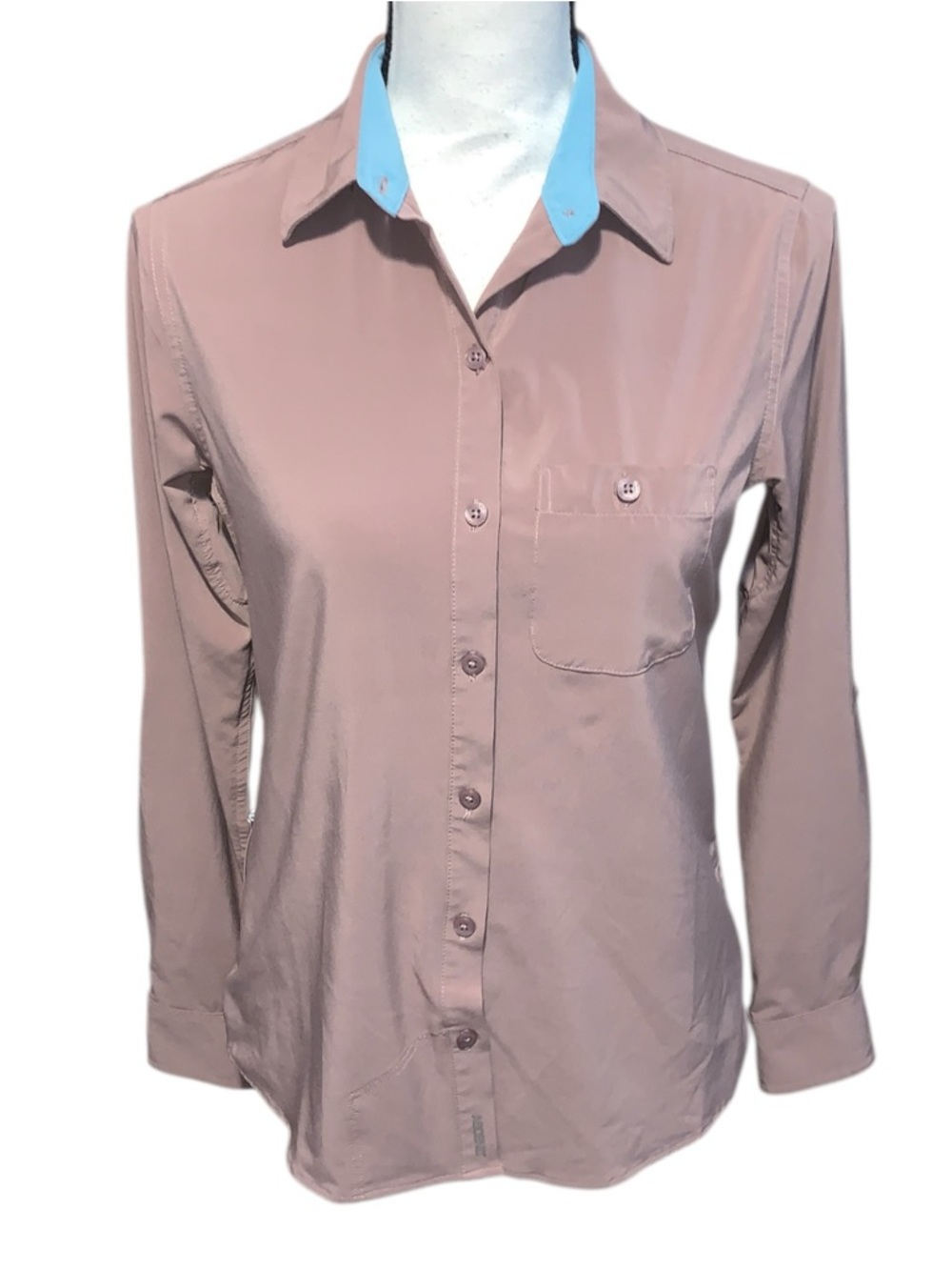 Ascend Button Down Shirt Long Sleeve Travel Hiking Outdoor Gorpcore Pocket